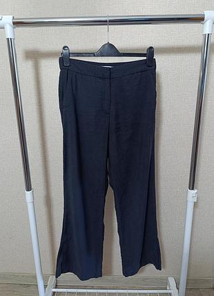 Брюки черные с разрезами h&amp;m, размер м/л