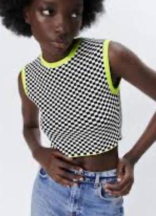 Майка топ zara в клітинку