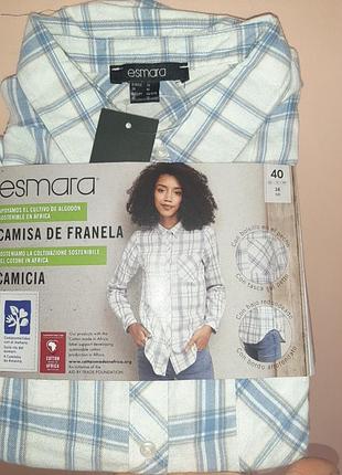Женская фланелевая рубашка esmara s 40 (46), хлопок