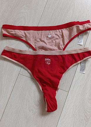 Трусики базовые стринги коттоновые бикини танга m&amp;s s m 8 10 36 38 44 46