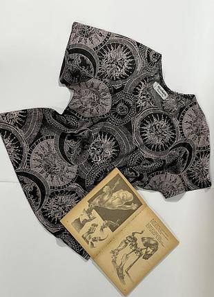 Прозора чорна футболка місяць/сонце