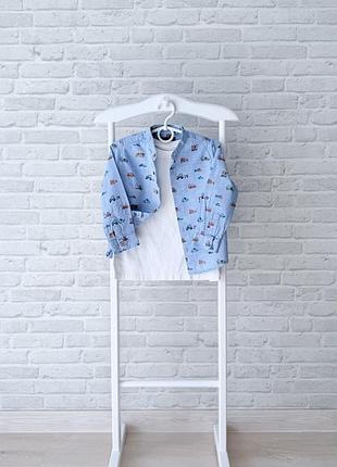 Крута сорочка next 2-3р., фланель, нова