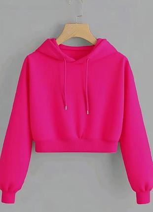 Ярко-розовый худи с капюшоном р xl