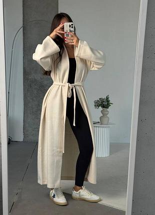 Женский кардиган, пояс в комплекте