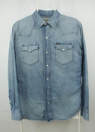 Повсякденна джинсова сорочка рубашка denim &amp; supply ralph lauren denim western shirt