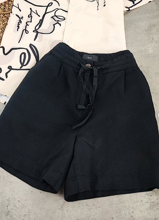 Льняные черные шортики next