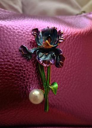 Красивая брошь ирис,польник цветок,цветы, цветочек (красивая брошь ирис,петушек цветков,цветочек,цветы)