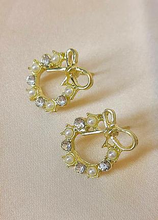 Серьги бижутерия "веночек" jeweston золотистого цвета sku 03756