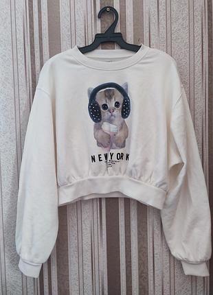 Стильный укороченный свитшот