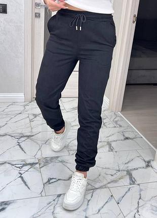 Накладной платеж ❤ замшевые брюки джоггеры к манжету с карманами на средней талии