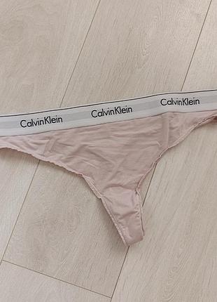 Трусики базовые стринги коттоновые бикини розовые спортивные танга calvin klein xl 14 42 50
