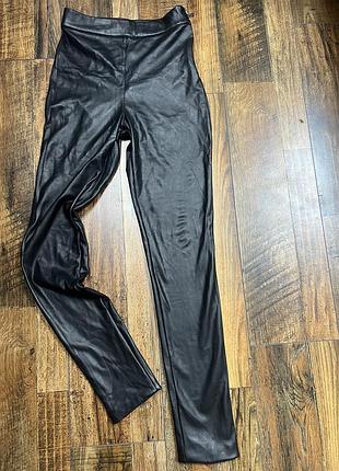 Утеплені лосини з екошкіри