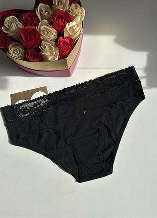 Нові бавовняні трусики з мереживом 💙💛 сток