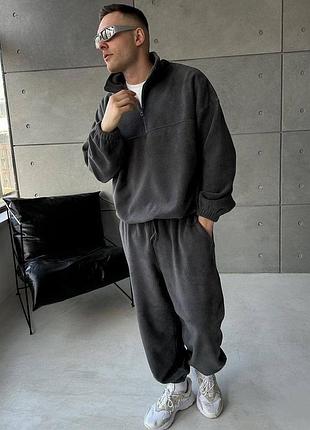Чоловічий флісовий спортивний костюм  двосторонній фліс