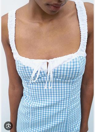 Платье zara в клетку