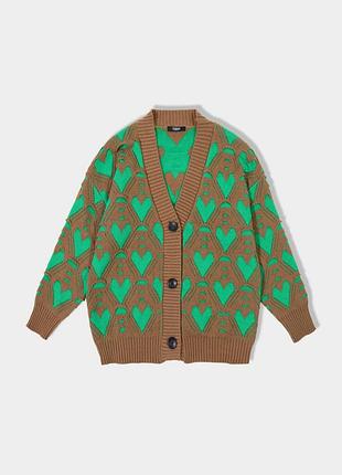 Накладной платеж ❤ кардиган кофта на ґудзиках з рваним ефектом рванка в сердечки