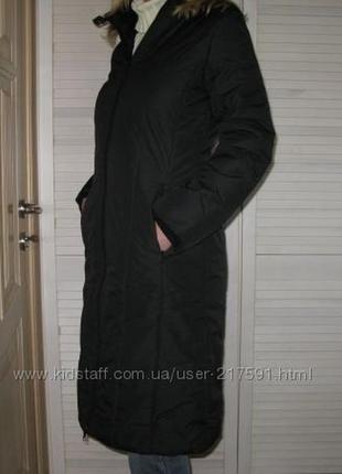 Пуховик синтепон осень весна черный с капюшоном