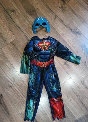 Сплошной карнавальный костюм с мышками капитан америка