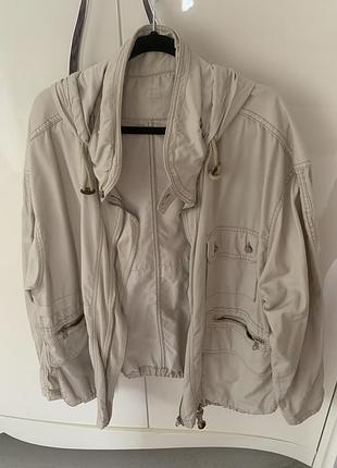 Вітровка куртка унісекс бежева calvin klein бежева великого розміру