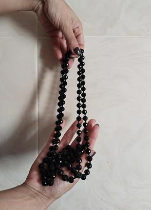 Чорне намисто , біжутерія