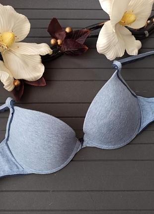 Классный хлопковый бюстгальтер с пуш-ап! 75в