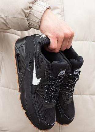 Мужские кроссовки nike air max 90 black white 44