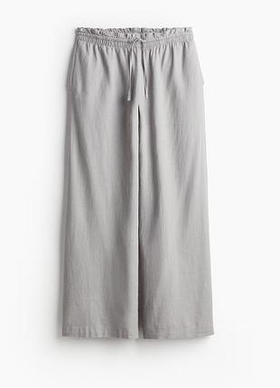Стильні широкі льляні штани h&m