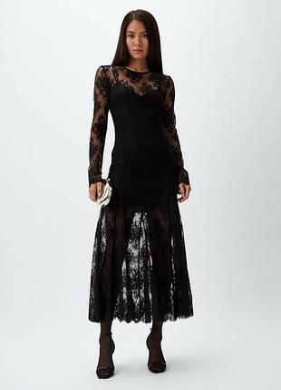 Нове гіпюрове плаття міді сукня кружево мережевне mango zara