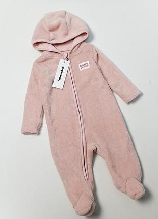 Комбінезон плюшевий, жовтогарячок, боді dkny 3-6 місяців