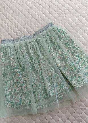 Стильная двухслойная юбка h&amp;m с фатином