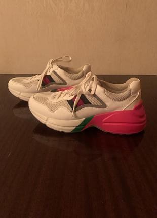 Кросівки gucci phyton epilogue біло/зелено/рожеві