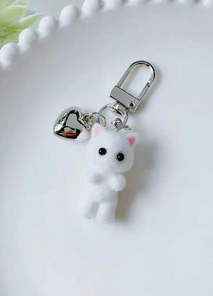 Підвіска котик білий