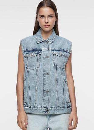 Джинсова стильна жилетка