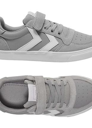 Кожаные кроссовки мальчику hummel. детские кроссовки на липучке