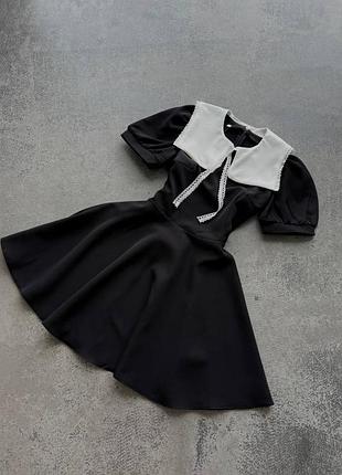 Жіноча повсякденна класична базова міні сукня плаття тканина костюмка