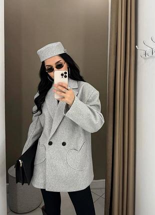 Стильне пальто піджак чорний кашемір шоколад меланж графіт черный черный графит