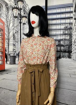 Блуза рубашка classic в цветочный принт