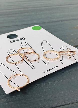 Набір кілець sinsay з камінцями (6 шт.)