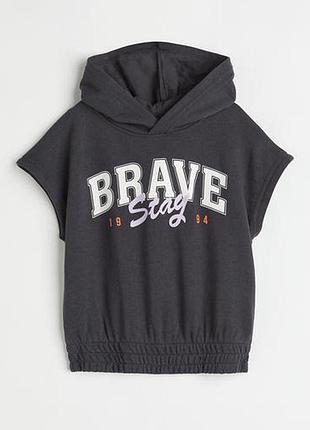 Детская безрукавка (худи без рукавов) с капюшоном h&amp;m на девочку - 35008