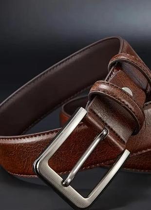 Ремінь 110 см колір кава чоловічий