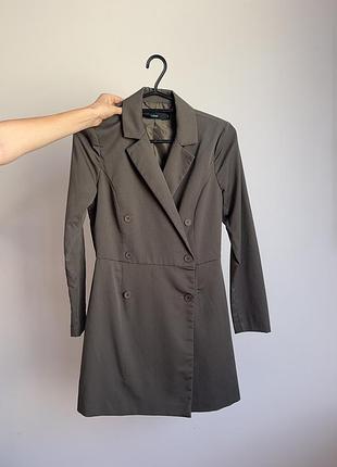 Сукня-блейзер кольору хакі