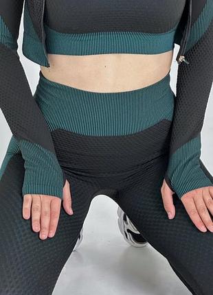 Комплект трійка (топ+легінси+рашгард)