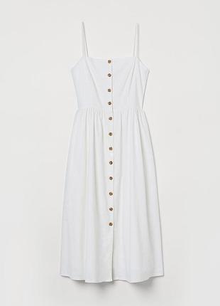 Сарафан білий міді льон