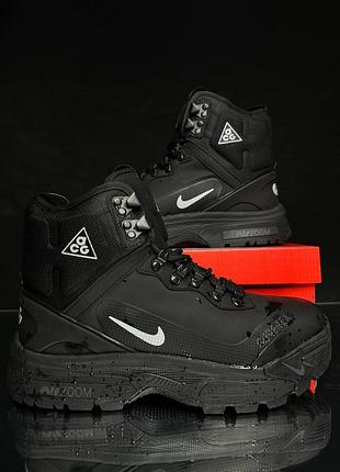 Р.44 кросівки nike acg zoom gaiandome black white gore tex хутро 0671