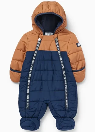 Детский зимний цельный комбинезон для новорожденных c&amp;a разноцветный (25082792)
