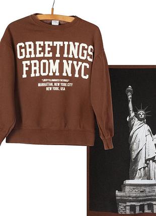 Свитшот zara со статуей свободы на подростка / небольшой рост; унисекс