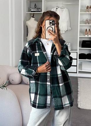Жіноча кашемірова сорочка у клітинку | 1611