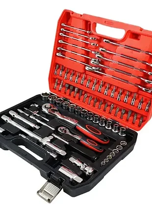 Набор 78 инструментов из хром-ванадиевой стали в пластиковом кейсе