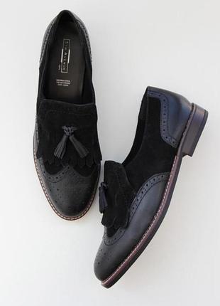 Майже нові шкіряні лофери відомого німецького бренду 5th avenue