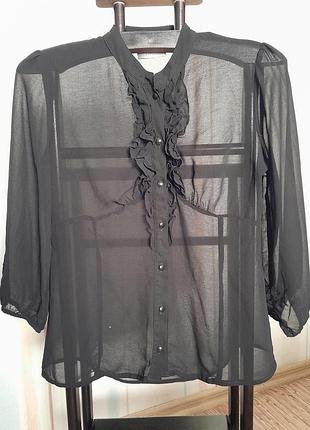 Прозрачная черная блуза wallis